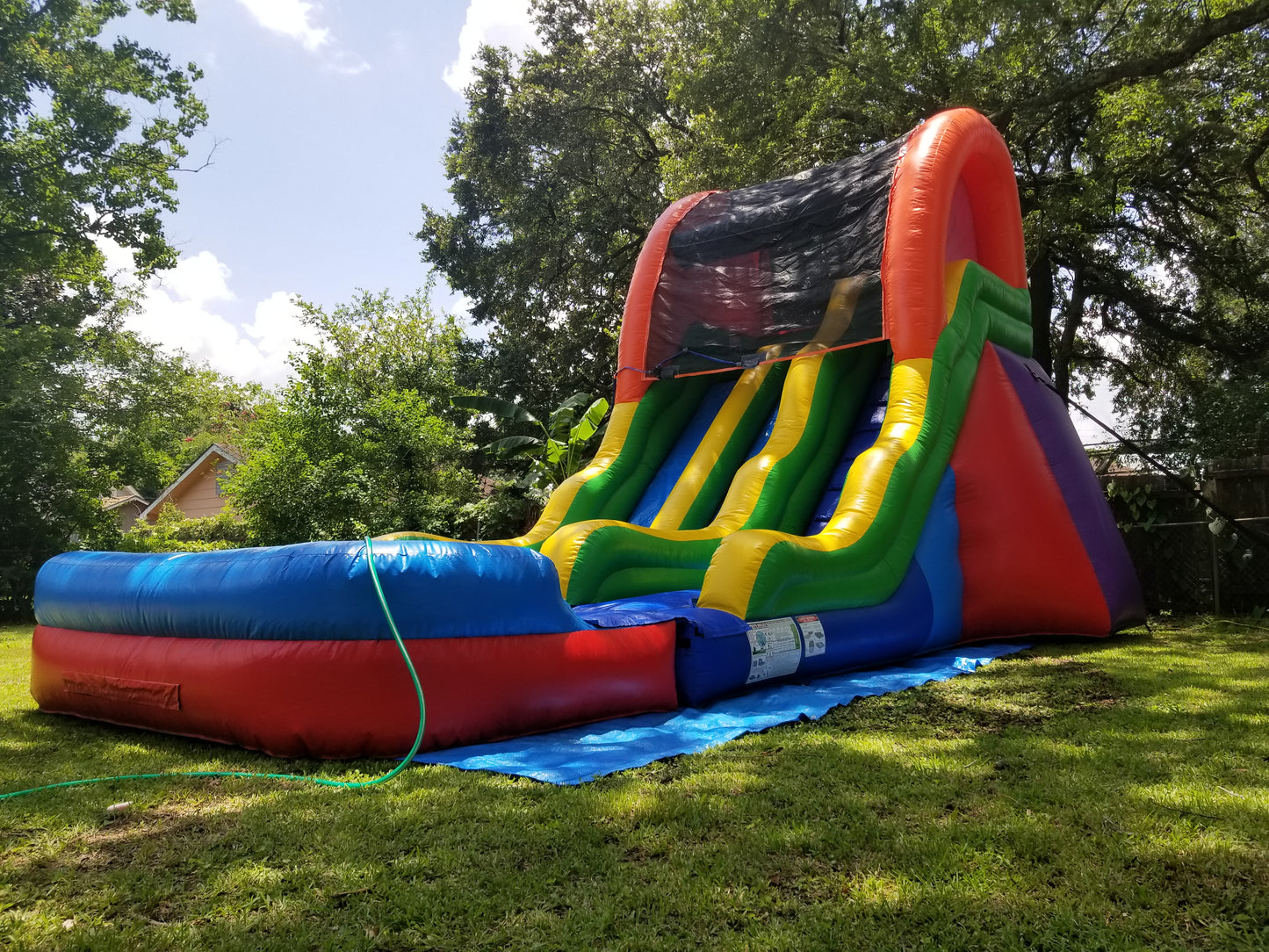 18ft Double- Dual Splash Waterslide